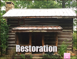 Historic Log Cabin Restoration  Micro, North Carolina